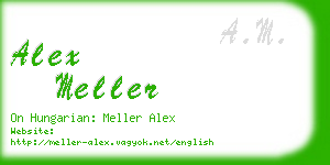 alex meller business card